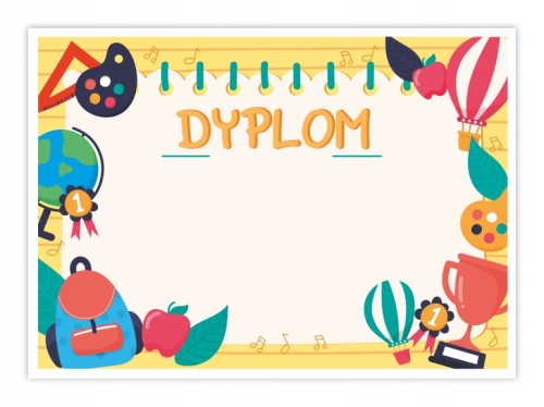 Dyplom szkolny uniwersalny pusty notes format A4