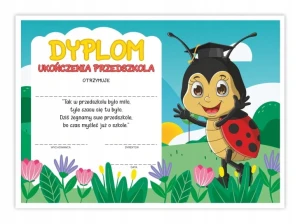 Dyplom Ukończenia PRZEDSZKOLA - Biedronka - Zakończenie roku A4