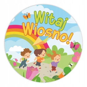 Naklejki Wiosna - Witaj Wiosno! 03 - dzieci dekoracja na wiosnę 6 cm 12 szt