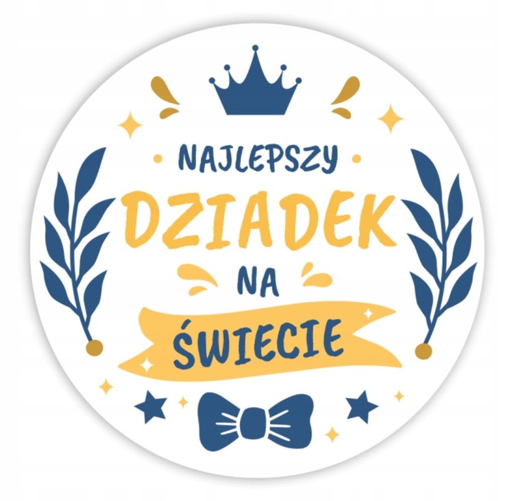 Zestaw naklejek na Dzień Dziadka matowy papier samoprzylepny