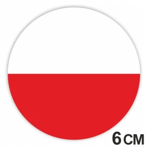 Naklejki Patriotyczne - POLSKA FLAGA - Święto Niepodległości 6 cm 24 szt.