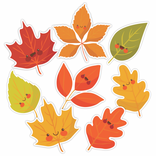 Wesołe liście jesienne dekoracja jesień dekoracja pory roku do szkoły.png