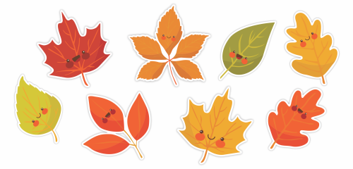 Dekoracja dwustronna liście jesienne pory roku dekoracje szkolna szkolna gazetka na jesień.png