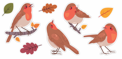 Ptaszki jesienne dekoracja duża ptaszki na jesień szkolna dekoracja na okna ozdoby gazetka szkolna.png