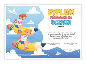 Dyplom Pasowanie na Ucznia - NIEBO - A4
