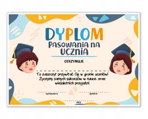 Dyplom Pasowanie na Ucznia - UCZNIOWIE - A4