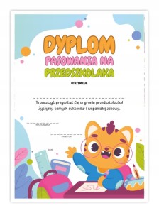 Dyplom Pasowanie na Przedszkolaka - TYGRYS - A5 