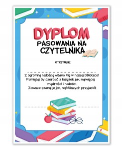 Dyplom Pasowanie na Czytelnika - Książki - A5