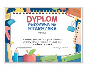 Dyplom Pasowanie na Starszaka - NOTES - A5