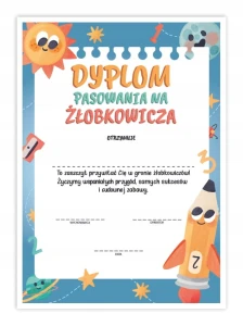 Dyplom Pasowanie na Żłobkowicza - SŁOŃCE - A4
