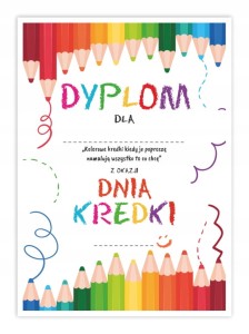 Dyplom Okolicznościowy - DZIEŃ KREDKI - A4