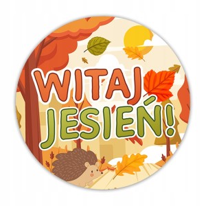 Naklejki Pory Roku - Witaj Jesień 02 naklejki dekoracja Jesień 6 cm 12 szt