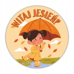 Naklejki Pory Roku - Witaj Jesień - naklejki dekoracja Jesień 4 cm 24 szt