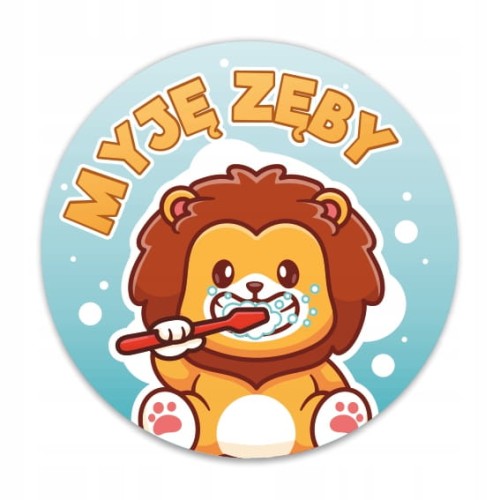 Naklejki motywacyjne dla dzieci Myję Zęby zestaw 24 naklejek pochwał