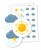 Naklejki motywacyjne dla dzieci pogoda słoneczka chmurki zestaw 24 szt